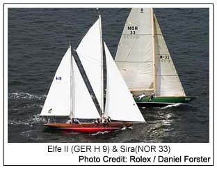 Elfe II (GER H 9) & Sira (NOR 33), Photo Credit: Rolex / Daniel Forster